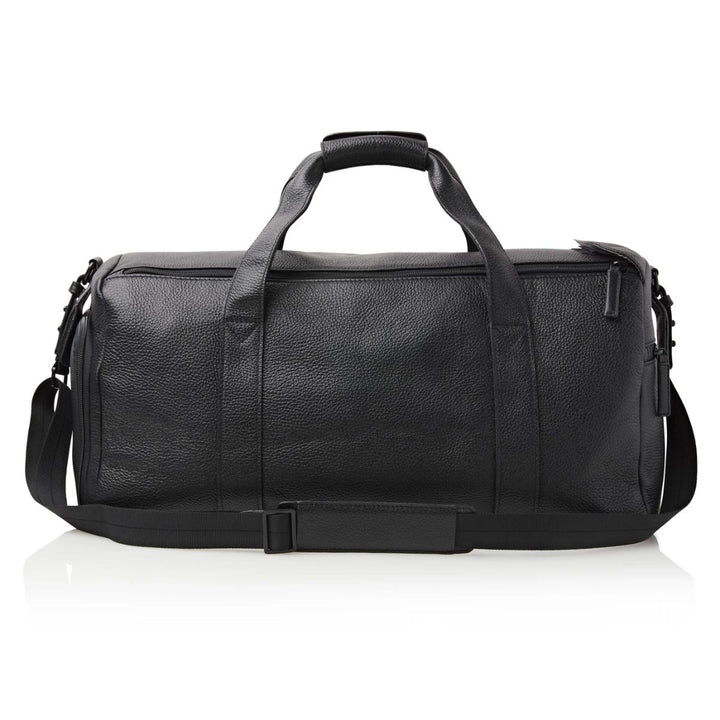 Achterkant van de Castelijn en Beerens Onyx november weekendtas zwart #kleur_zwart