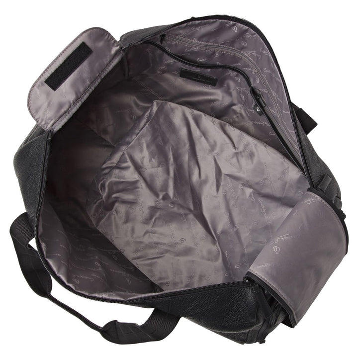Binnenkant van de Castelijn en Beerens Onyx november weekendtas zwart #kleur_zwart