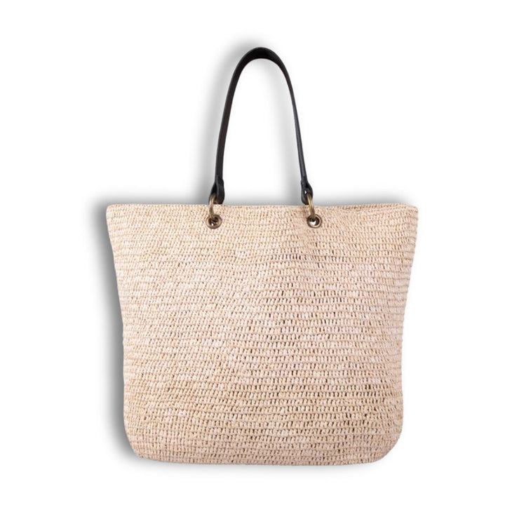 Achterkant van de Cowboysbag Beachbag-Carberry Beige #kleur_beige