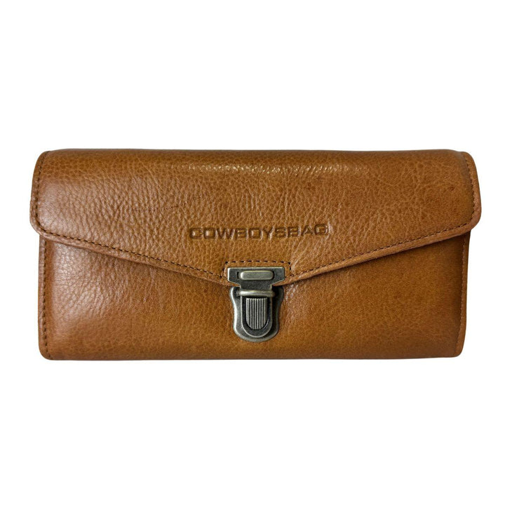 Voorkant Cowboysbag Drew Leren portemonnee cognac #kleur_cognac