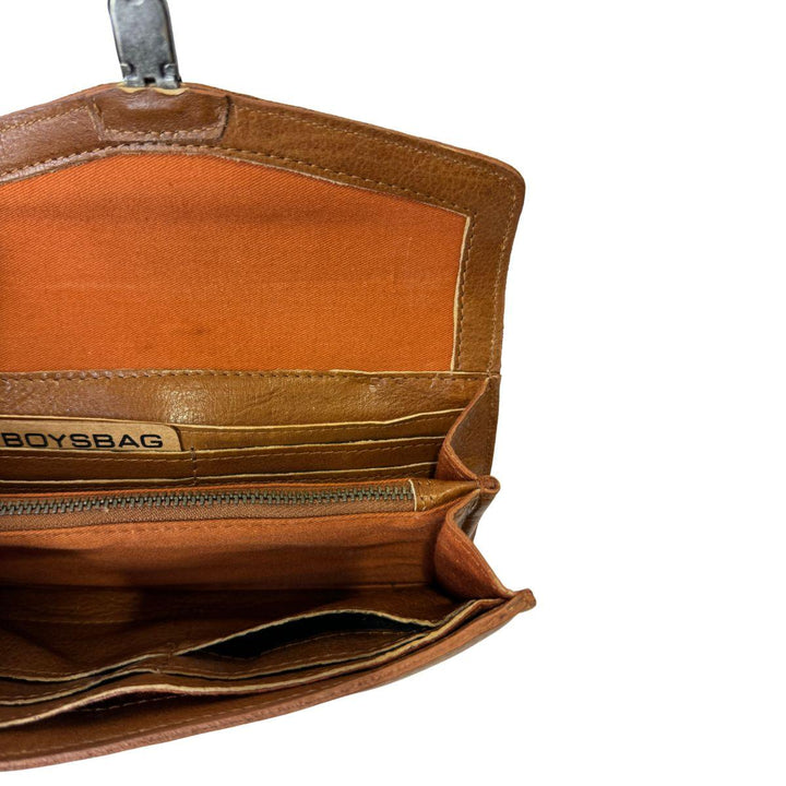 Binnenkant Cowboysbag Drew Leren portemonnee cognac #kleur_cognac