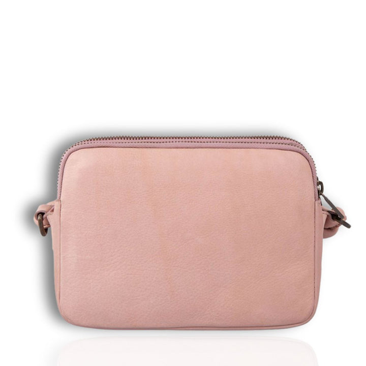 Achterkant van de Cowboysbag Krikwood camerabag crossbodytas roze #kleur_roze