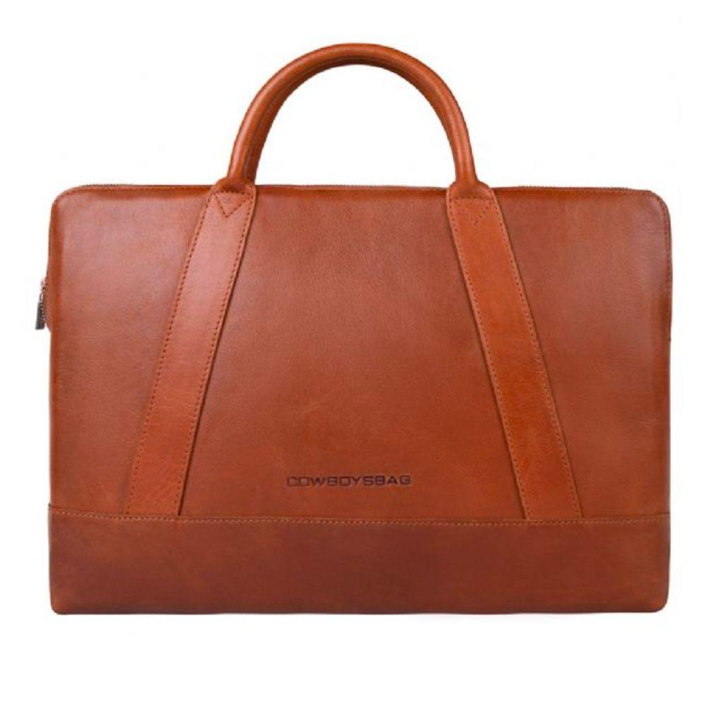 Voorkant Cowboysbag laptoptas 16" frederick cognac #kleur_cognac