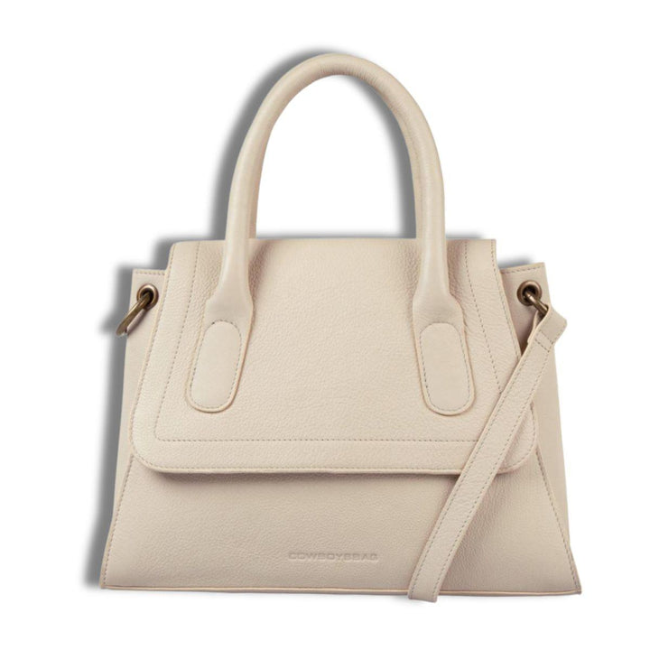 Voorkant Cowboysbag Lynn leren handtas taupe #kleur_taupe