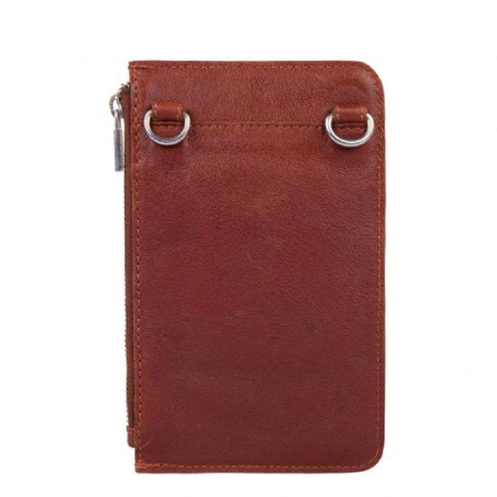 Achterkant Cowboysbag leren telefoontasje Hanna cognac #kleur_cognac
