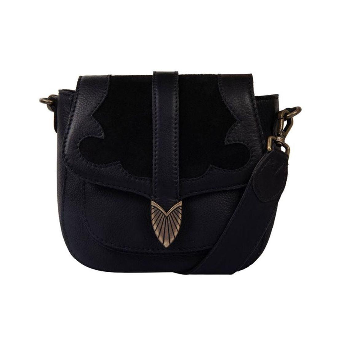 Cowboysbag Webbervillle leren crossbody Gratis bezorging Black