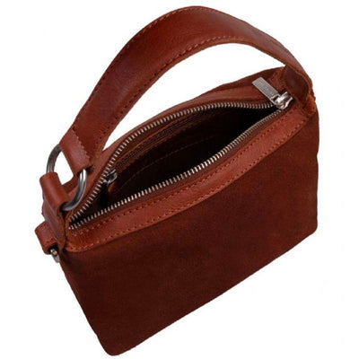 Binnenkant Cowboysbag Suede schoudertas cognac #kleur_cognac