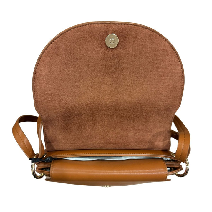 Binnenkant van de DKNT DUO schoudertas camel #kleur_camel