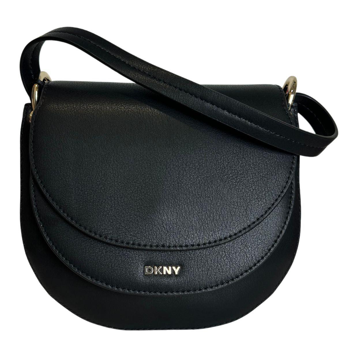 DKNY DUO leren schoudertas