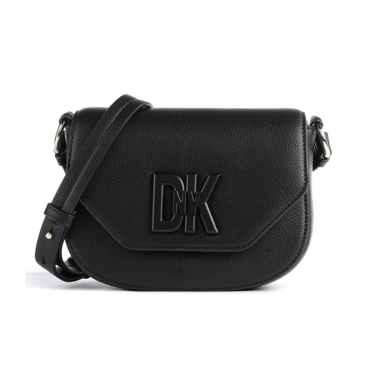 Voorkant van de DKNY Seventh Avenue schoudertas zwart #kleur_zwart