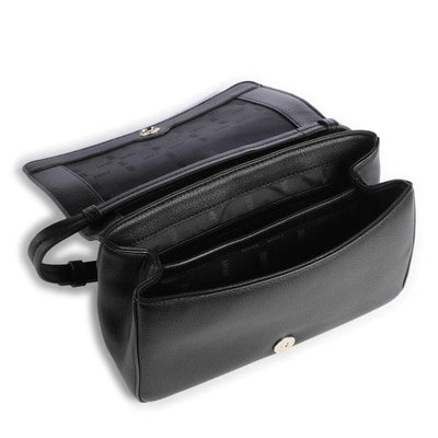 Binnenkant DKNY Seventh leren schoudertas black #kleur_black