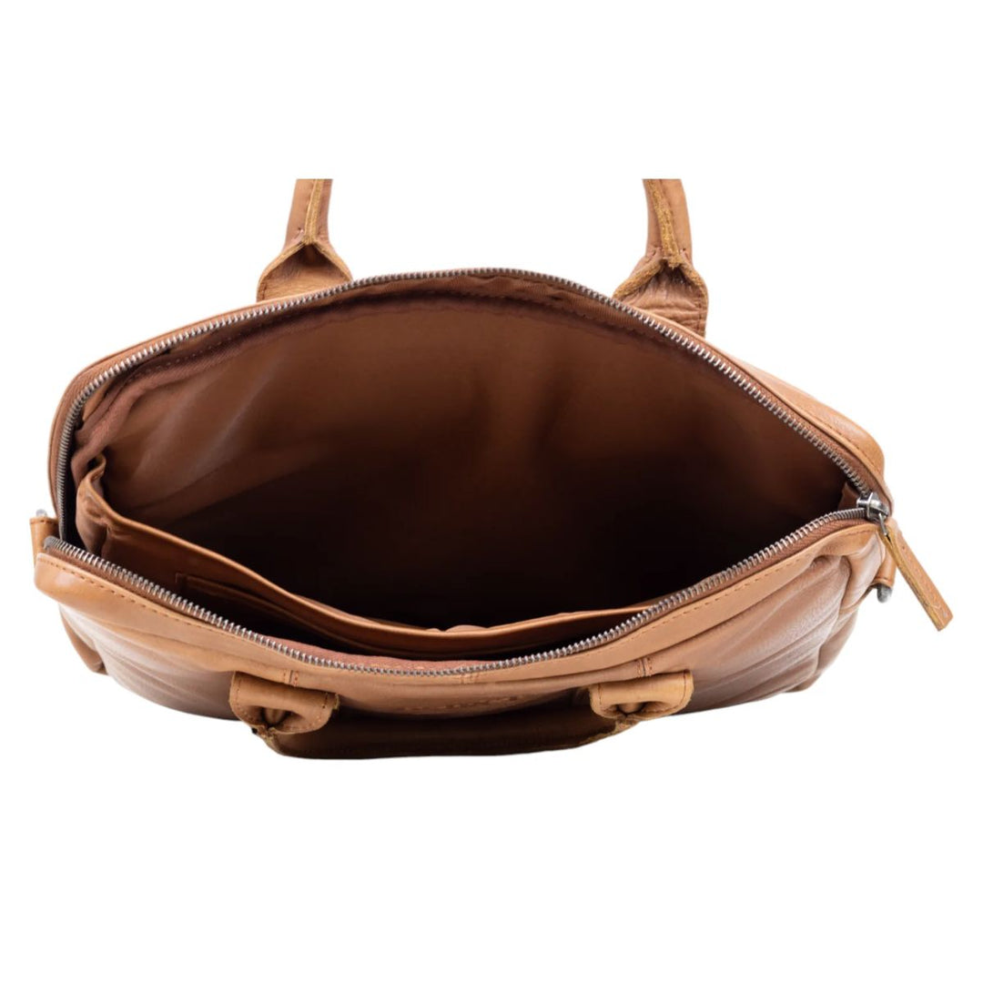 Binnenkant DSTRCT State street laptoptas 14 inch cognac #kleur_cognac