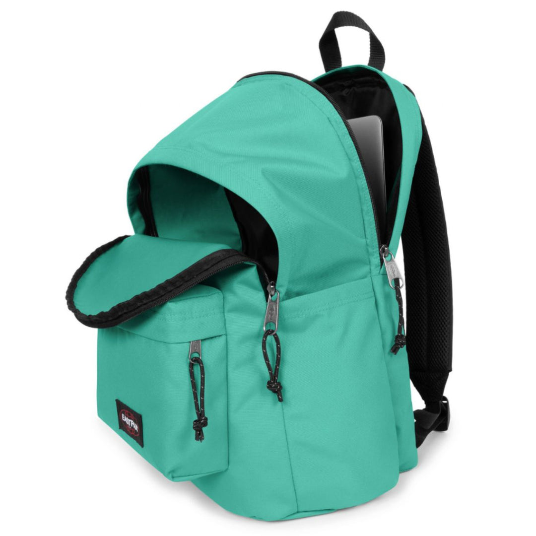 Binnenkant van de Eastpak Day Office laptop rugzak in aquamarine #kleur_aquamarine
