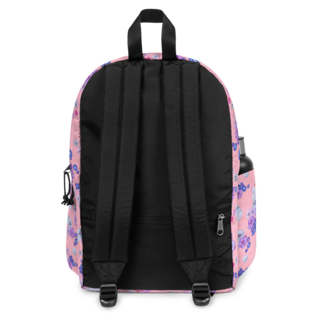 Achterkant van de Eastpak Day Office laptop rugzak in floralbloompink #kleur_floralbloompink