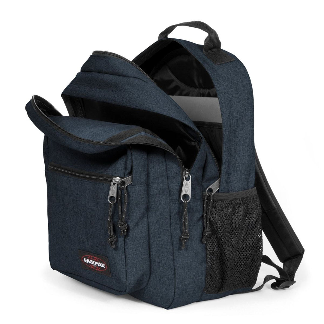 Binnenkant van de Eastpak Morius laptop rugzak triple-denim #kleur_triple-denim