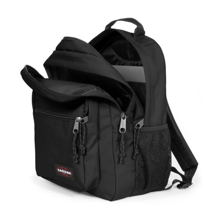 Binnenkant van de Eastpak Morius laptop rugzak zwart #kleur_zwart