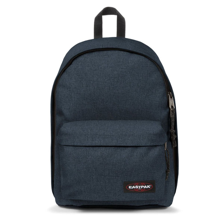 Voorkant van de Eastpak out of office laptop rugzak 16 inch Triple-Denim #kleur_triple-denim