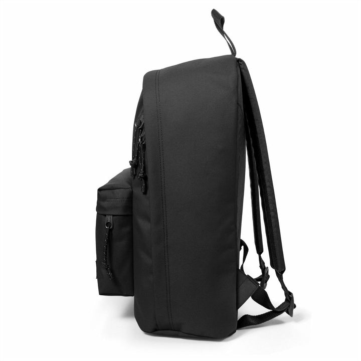 Zijkant van de Eastpak out of office laptop rugzak 16 inch zwart #kleur_zwart