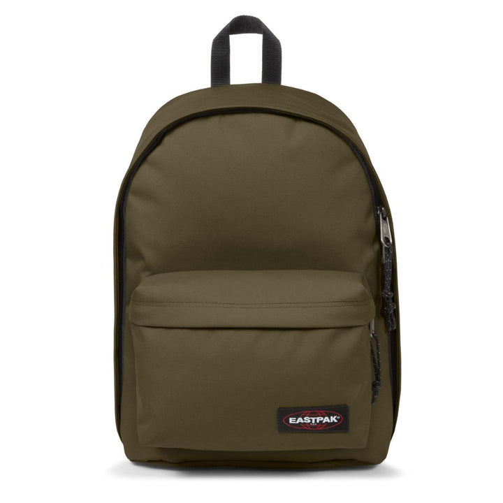 Voorkant van de Eastpak out of office laptop rugzak 16 inch army-olive #kleur_army-olive