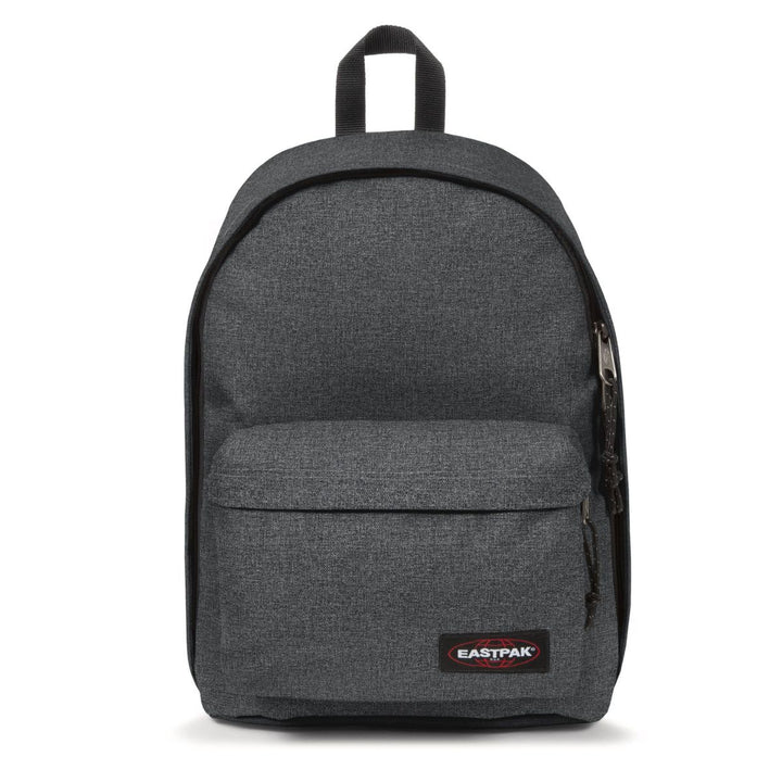 Voorkant van de Eastpak out of office laptop rugzak 16 inch black-denim #kleur_black-denim