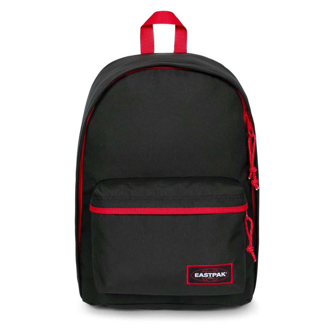Voorkant van de Eastpak out of office laptop rugzak 16 inch kontrast-scarlet #kleur_kontrast-scarlet