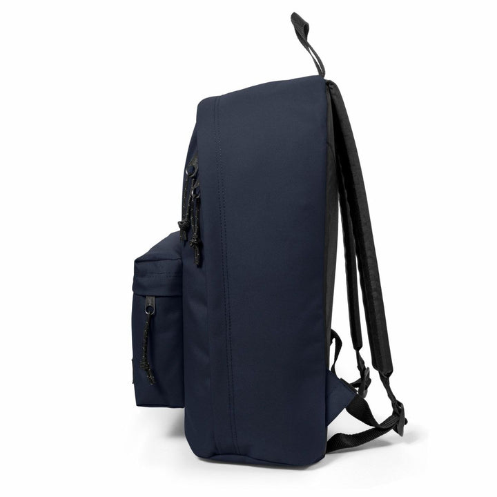 Zijkant van de Eastpak out of office laptop rugzak 16 inch ultra-marine #kleur_ultra-marine