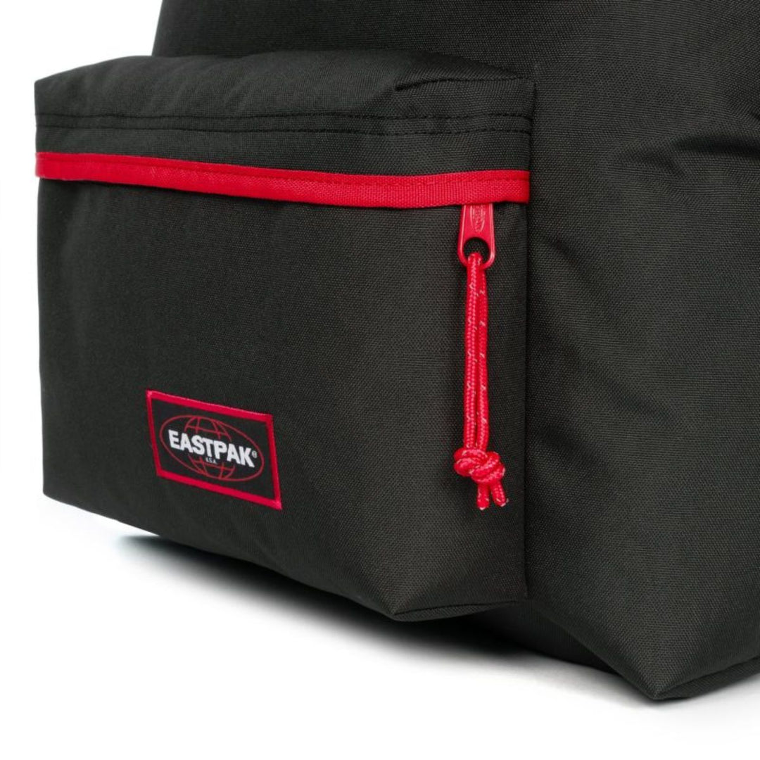 Voorzijde van de Eastpak padded pak'r rugzak kontrast-scarlet #kleur_kontrast-scarlet
