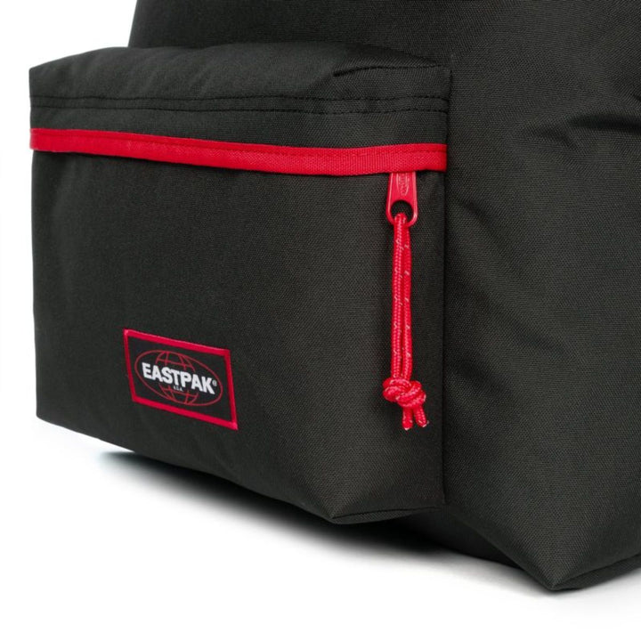 Voorzijde van de Eastpak padded pak'r rugzak kontrast-scarlet #kleur_kontrast-scarlet