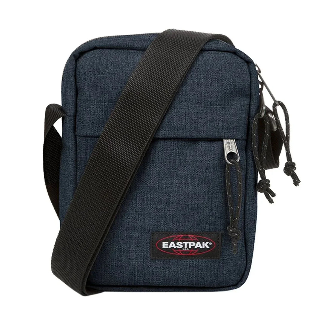 Voorkant van de Eastpak The one schoudertas in Triple-Denim #kleur_triple-denim