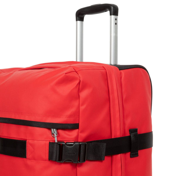 Details van het materiaal van de Eastpak Transit'R reistas L Tarp-red #kleur_tarp-red
