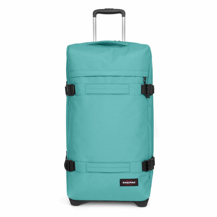 Voorkant Eastpak Transit'R M reistas Stream blue #kleur_stream-blue