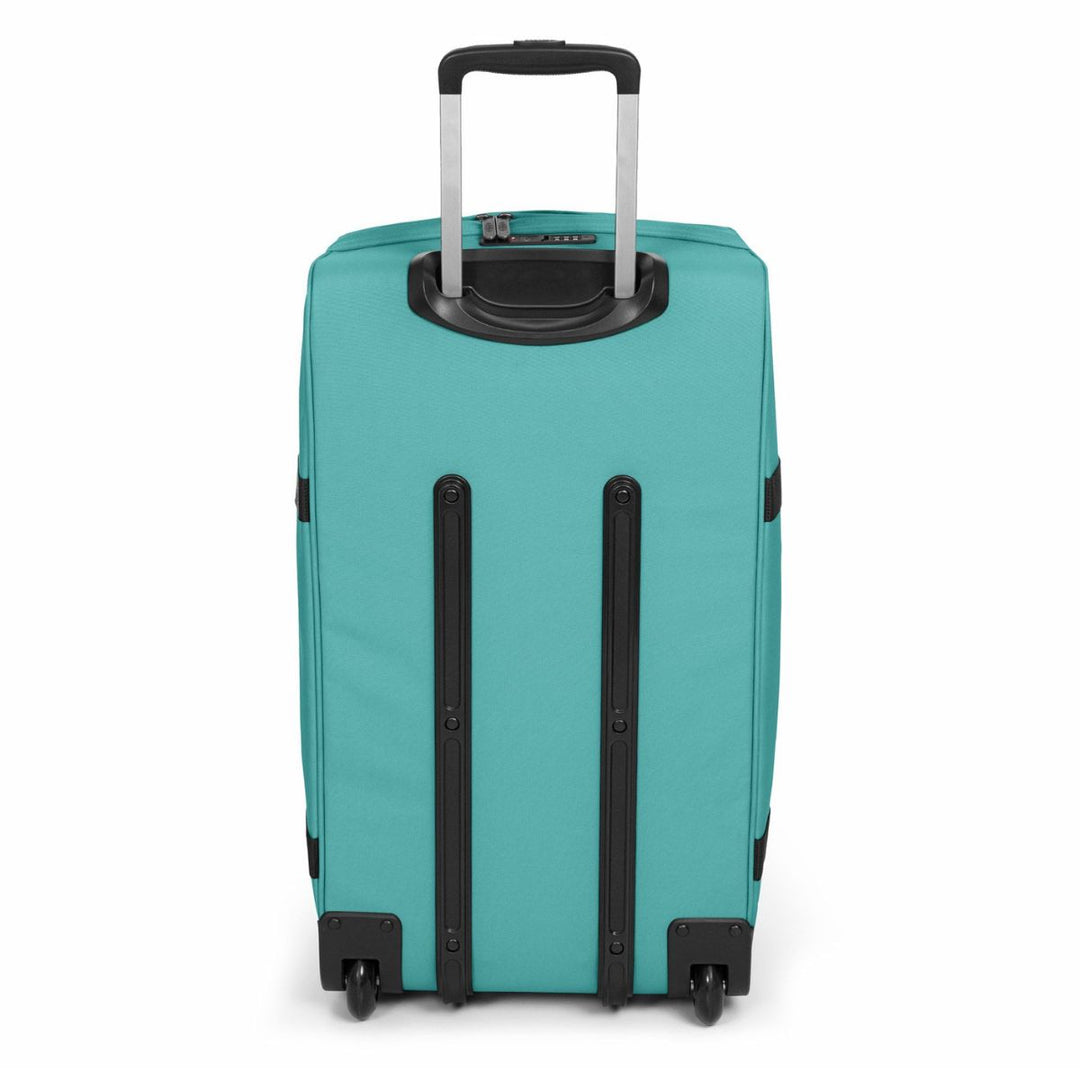 Achterkant van de Eastpak Transit'R M reistas Stream blue #kleur_stream-blue