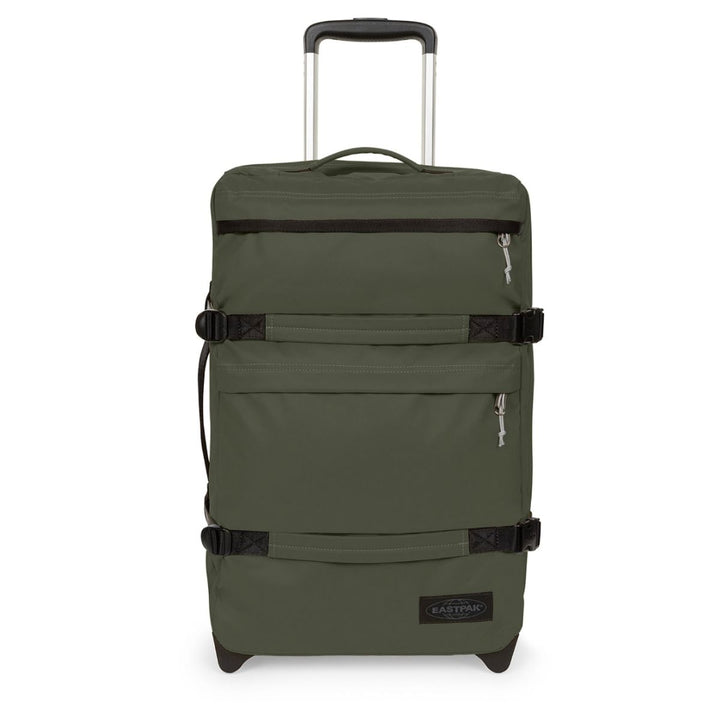 Voorkant van de Eastpak Transit'R plus s handbagage in tarp-forest #kleur_tarp-forest