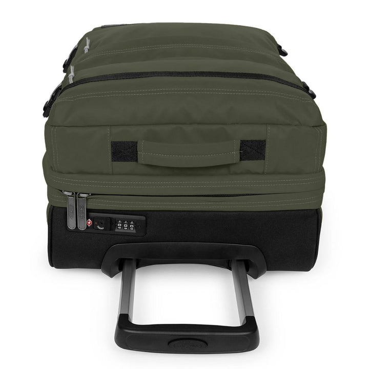 Bovenkant van de Eastpak Transit'R plus s handbagage in tarp-forest #kleur_tarp-forest