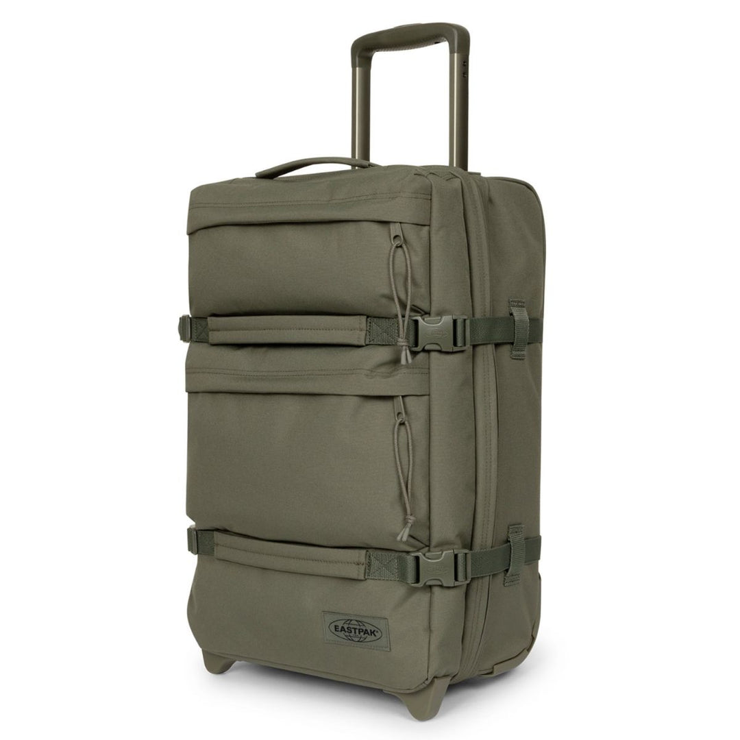 Voorzijde van de Eastpak Transit'R plus s handbagage in monotone-khaki #kleur_monotone-khaki