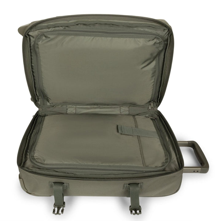 Binnenkant van de Eastpak Transit'R plus s handbagage in monotone-khaki #kleur_monotone-khaki