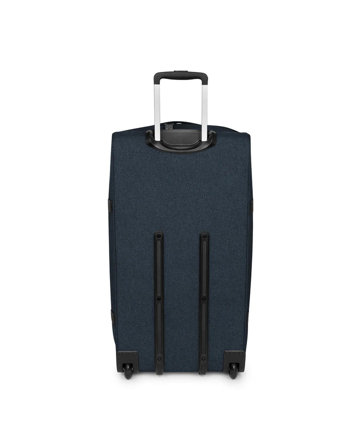 Achterkant eastpak Transi'R plus reistas op wielen #kleur_jeans