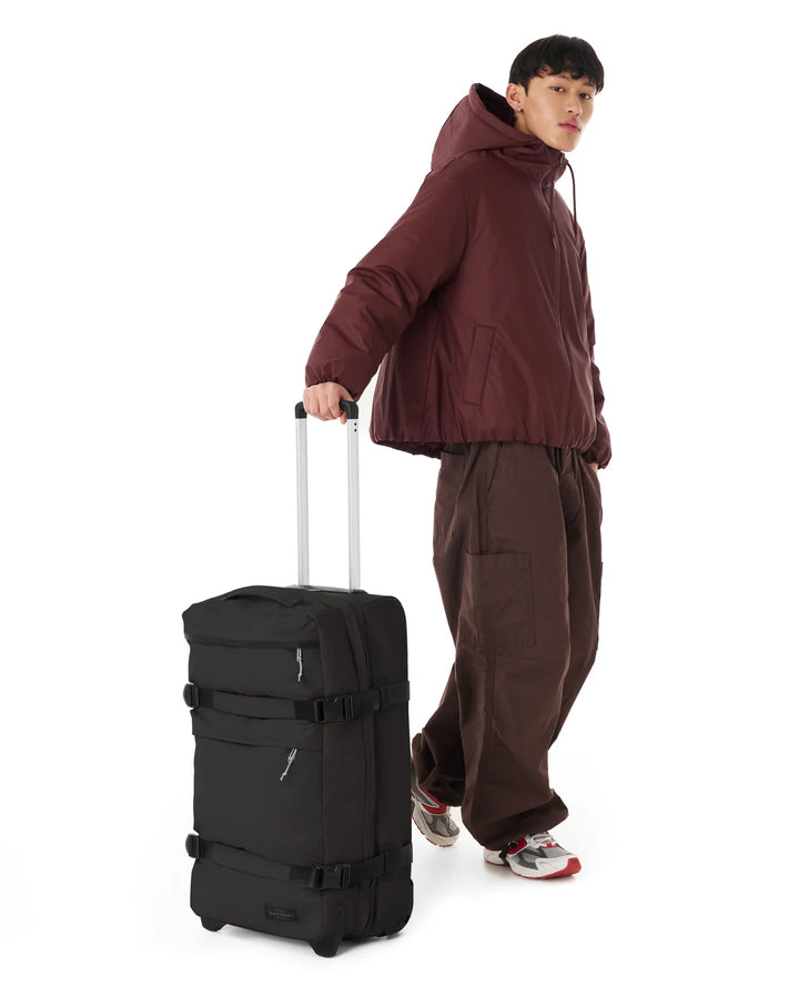 eastpak Transi'R plus reistas op wielen in gebruik #kleur_tarp-black