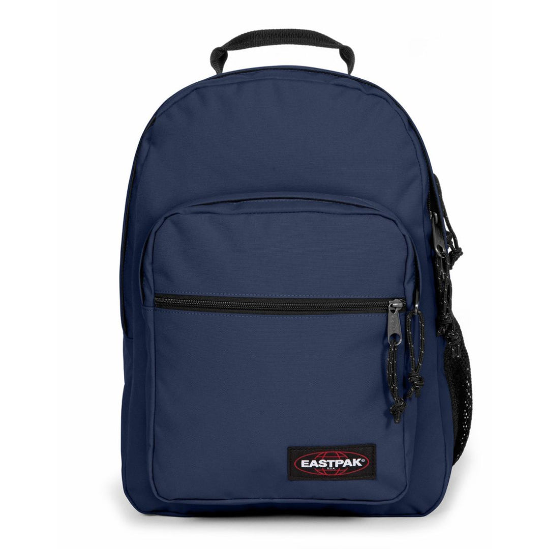 Voorkant van de Eastpak Morius laptop rugzak navy #kleur_navy