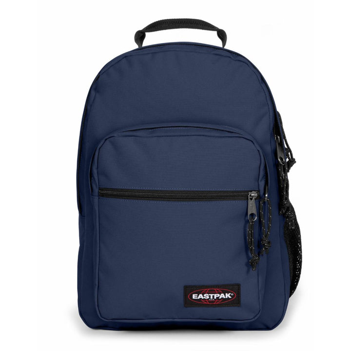 Voorkant van de Eastpak Morius laptop rugzak navy #kleur_navy