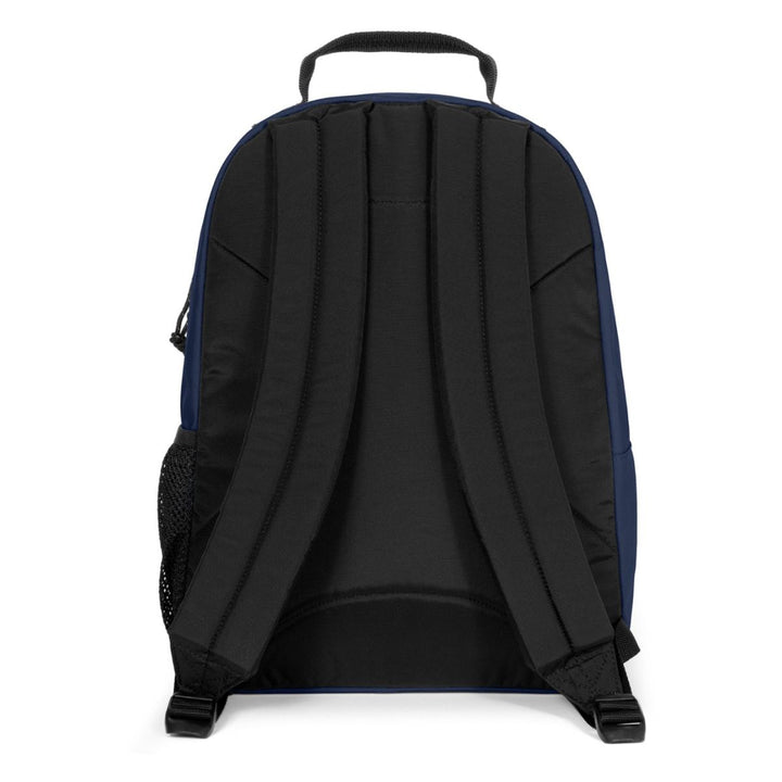 Achterkant van de Eastpak Morius laptop rugzak navy #kleur_navy