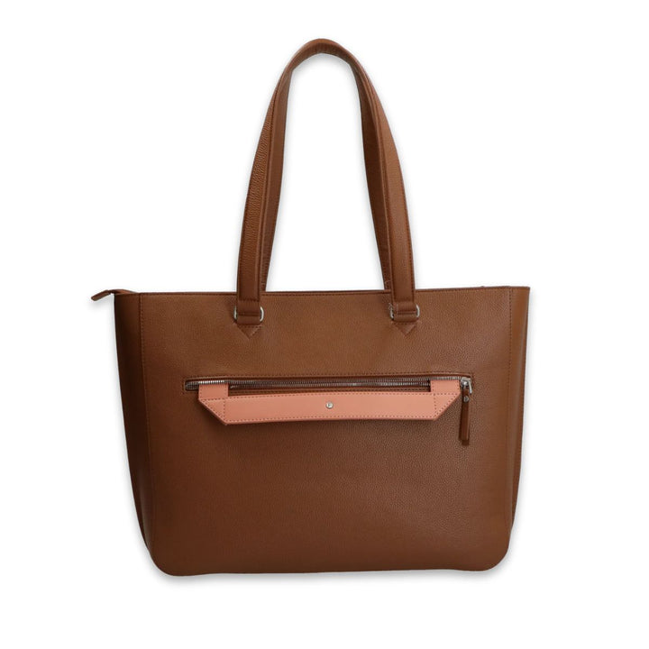 Achterkant met koffer band #kleur_cognac