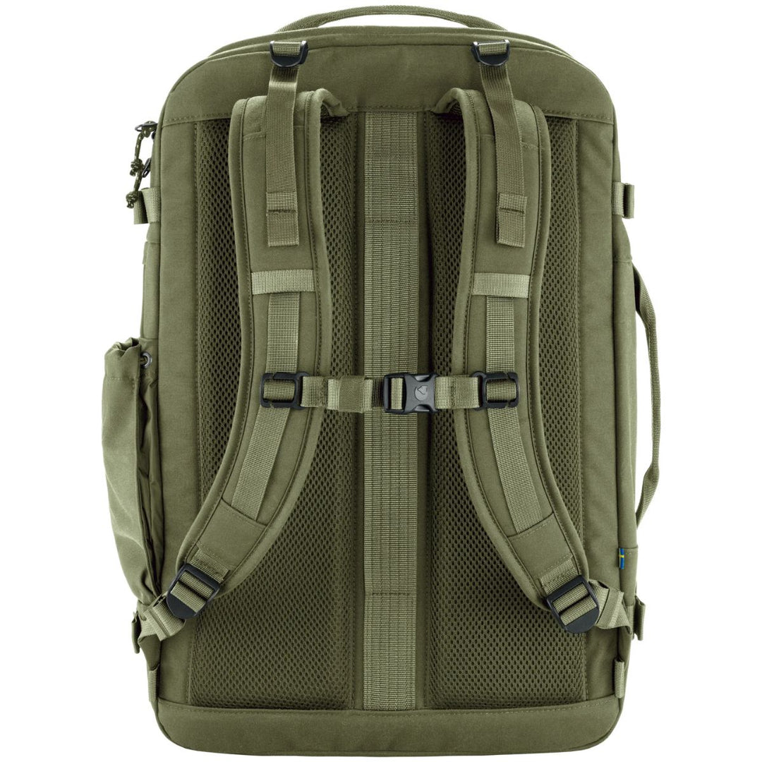 Achterkant van de Fjallraven Farden carry-on pack Donkergroen #kleur_donkergroen