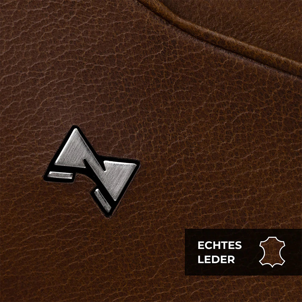 Details van het leer #kleur_donkerbruin