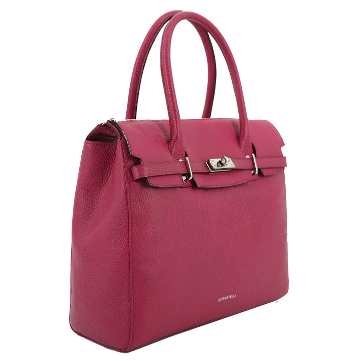 Voorzijde van de Gigi Fratelli ROM0037 Business shopper 13 inch roze #kleur_roze