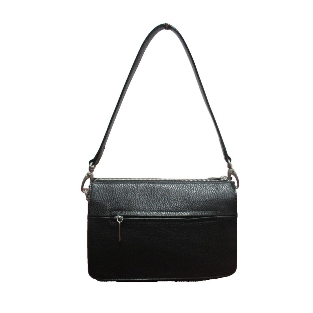 Achterkant Gigi Fratelli ROM0174 schoudertas zwart #kleur_zwart