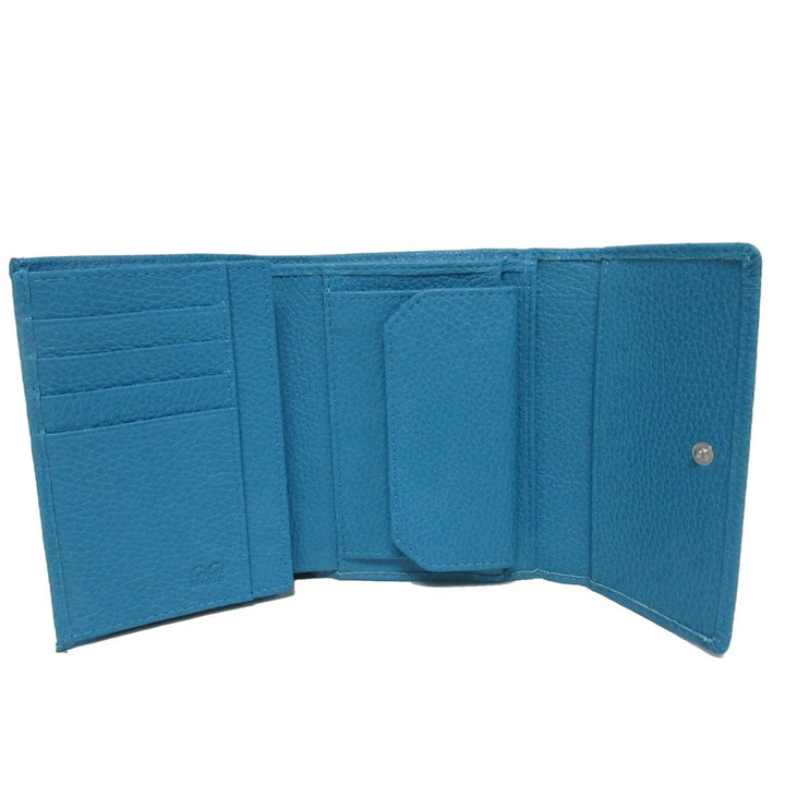 Binnenkant van de Gigi Fratelli Rom0002 leren dames portemonnee lichtblauw #kleur_lichtblauw