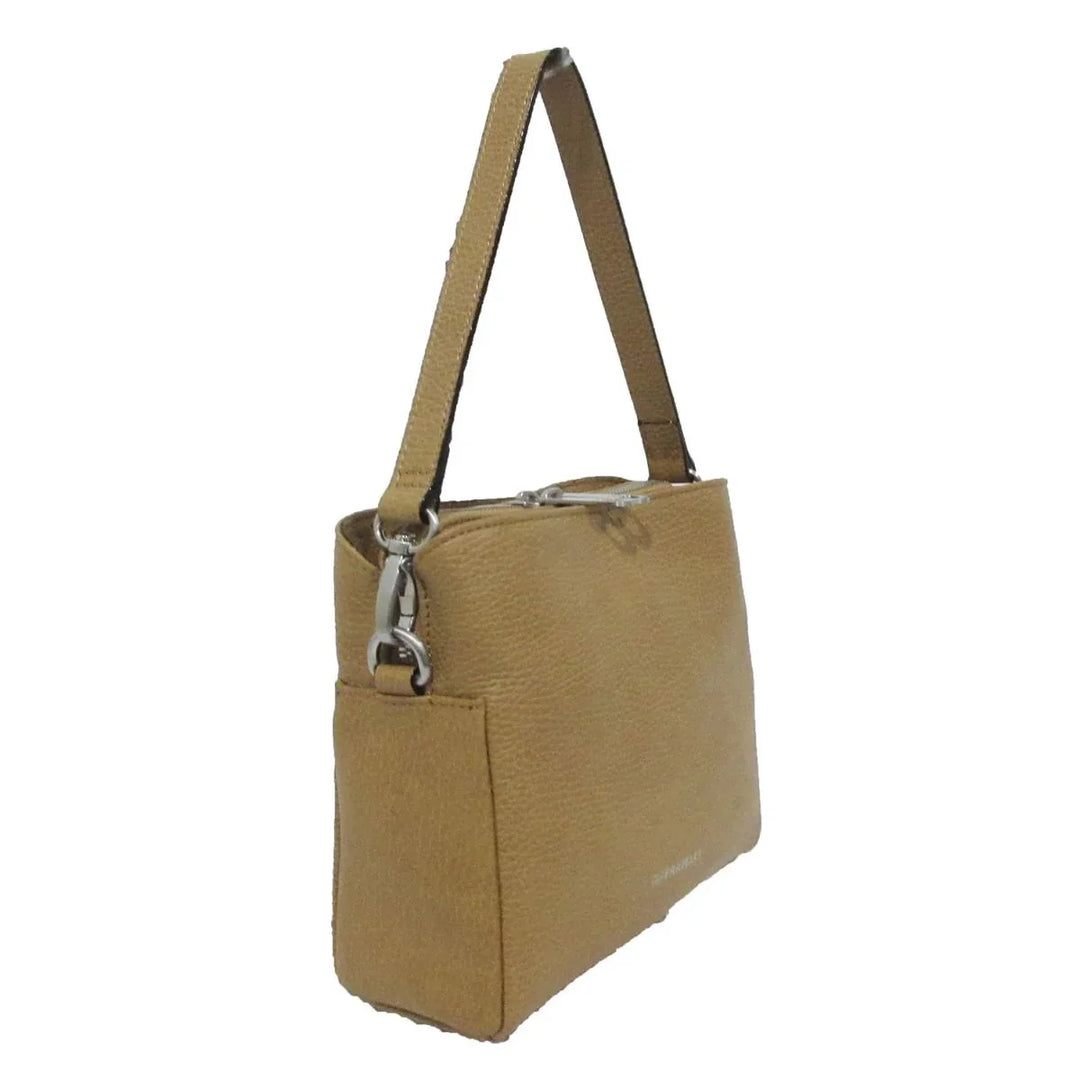 Voorzijde van de Gigi Fratelli ROM0134 camel crossover tas #kleur_camel