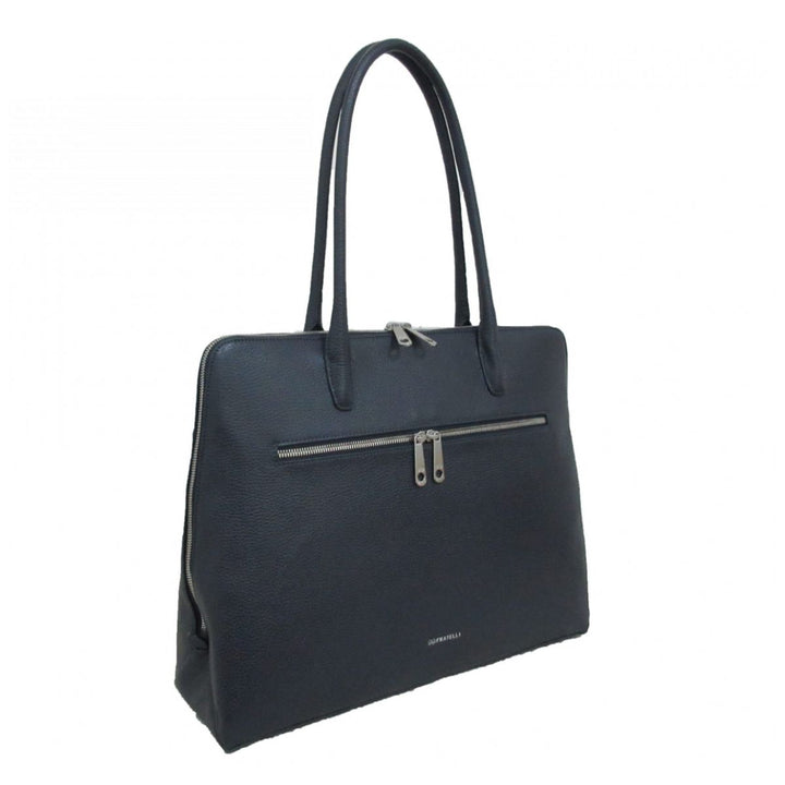 Voorzijde van de Gigi Fratelli ROM0155 leren dames werktas Navy #kleur_navy