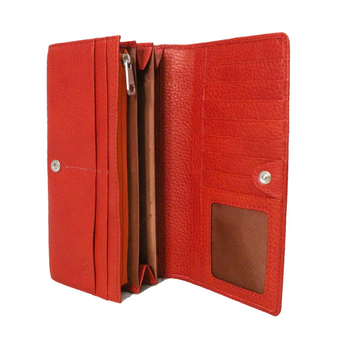 Binnenkant van de Gigi Fratelli ROM9003 dames portemonnee in oranje #kleur_oranje